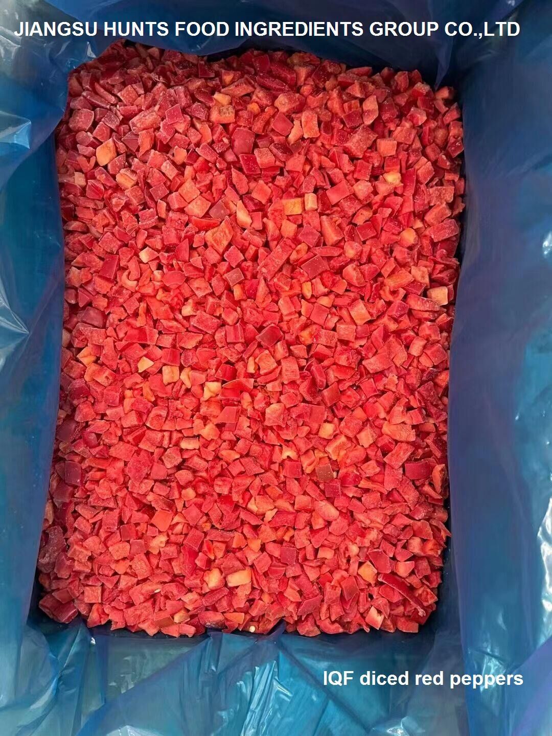 IQF diced red peppers